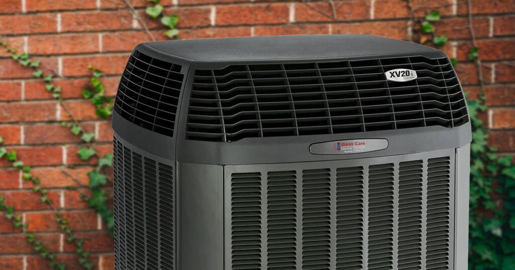 Residential Trane HVAC condenser unit