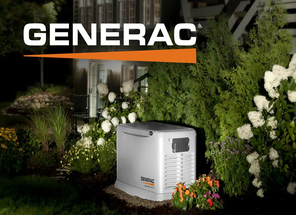 Generac whole-home standby generator installed beside a home